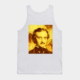 Edgar Allan Poe Golden Portrait | Edgar Allan Poe Artwork 11 Tank Top